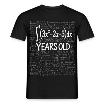35. Geburtstag Analysis Integral Mathematik-Nerd Lustig - Männer T-Shirt - Schwarz - Vorne - AI Model Male 178 light (178cm)