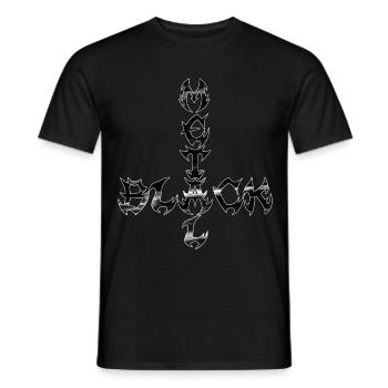 Chrome Iron Cross Gothic Black Metal - Männer T-Shirt - Schwarz - Vorne - AI Model Male 178 light (178cm)