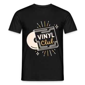 Vinyl-Club-Plattenliebhaber analoge Musik - Männer T-Shirt - Schwarz - Vorne - AI Model Male 178 light (178cm)