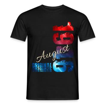 80. Geburtstag Geschenk Original August 1946 - Männer T-Shirt - Schwarz - Vorne - AI Model Male 178 light (178cm)