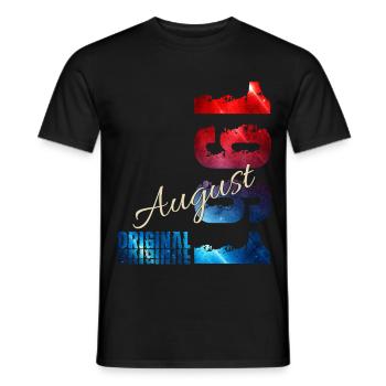 65. Geburtstag Geschenk Original August 1961 - Männer T-Shirt - Schwarz - Vorne - AI Model Male 178 light (178cm)