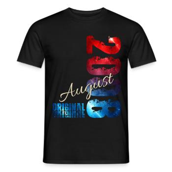 18. Geburtstag Geschenk Original August 2008 - Männer T-Shirt - Schwarz - Vorne - AI Model Male 178 light (178cm)