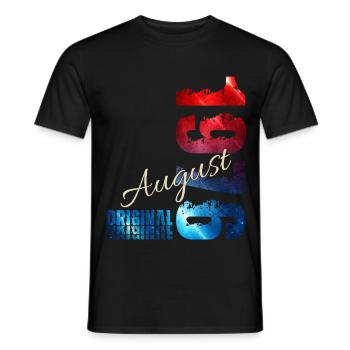 50. Geburtstag Geschenk Original August 1976 - Männer T-Shirt - Schwarz - Vorne - AI Model Male 178 light (178cm)