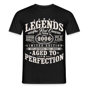 2006 Jahrgang Vintage Geburtstag Geschenk Retro - Männer T-Shirt - Schwarz - Vorne - AI Model Male 178 light (178cm)
