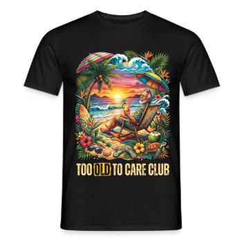 Too Old To Care Club Opa-Urlaub - Männer T-Shirt - Schwarz - Vorne - AI Model Male 178 light (178cm)