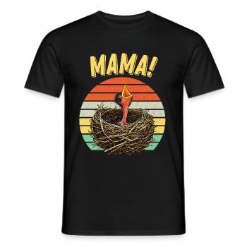 Mama Hungry Baby Bird - Männer T-Shirt - Schwarz - Vorne - AI Model Male 178 light (178cm)