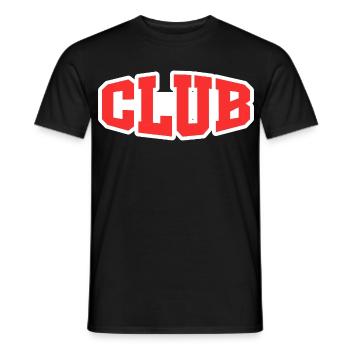 Club - Men's T-Shirt - black - Front - AI Model Male 178 light (178cm)
