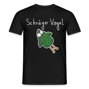 Schräger Vogel – Lustiger Cartoon Spruch - Männer T-Shirt - Schwarz - Vorne - AI Model Male 178 light (178cm)