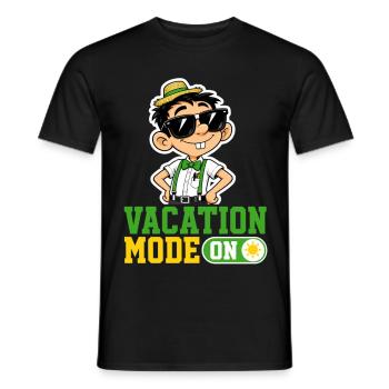 Vacation Mode On Katze Urlaub Spruch Hawaii - Männer T-Shirt - Schwarz - Vorne - AI Model Male 178 light (178cm)