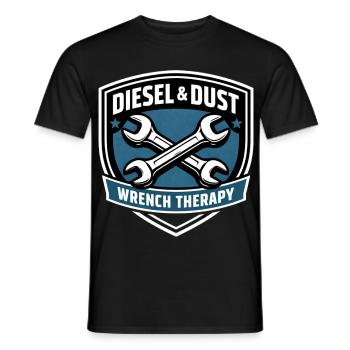 Diesel & Dust Wrench Therapy Schrauber Motiv - Männer T-Shirt - Schwarz - Vorne - AI Model Male 178 light (178cm)