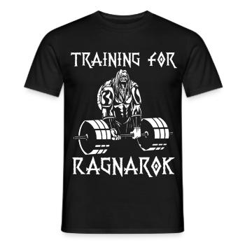Training für Ragnarök - Männer T-Shirt - Schwarz - Vorne - AI Model Male 178 light (178cm)