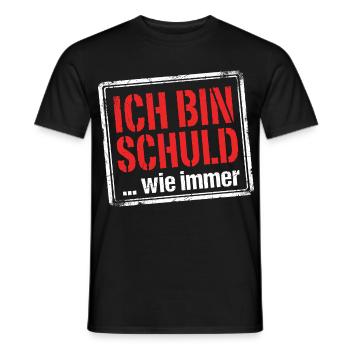 Ich bin schuld wie immer - Lustiger Spruch - Männer T-Shirt - Schwarz - Vorne - AI Model Male 178 light (178cm)