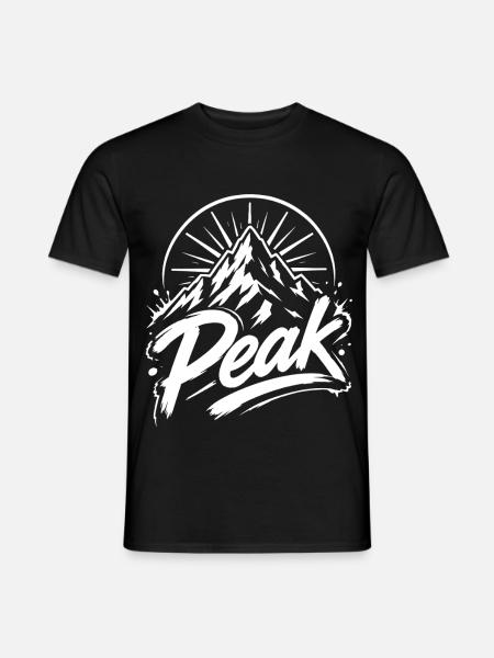 Peak Berggipfel Grafik | Jugendwort - Männer T-Shirt - Schwarz