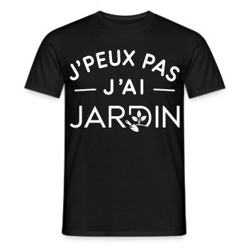 Jardin Humour Cadeau Amoureux du Jardinage - T-shirt homme - noir - Devant - AI Model Male 178 light (178cm)