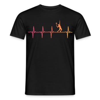 Tennisspieler von Sunset Heartbeat - Männer T-Shirt - Schwarz - Vorne - AI Model Male 178 light (178cm)