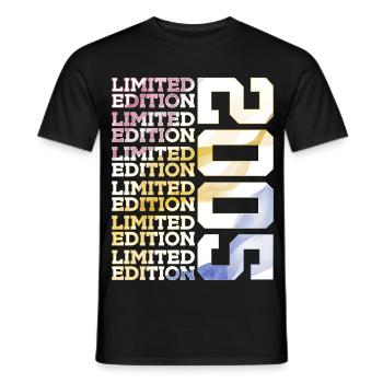 LIMITED EDITION 2005 - 21 JAHRE - 21. GEBURTSTAG - Männer T-Shirt - Schwarz - Vorne - AI Model Male 178 light (178cm)