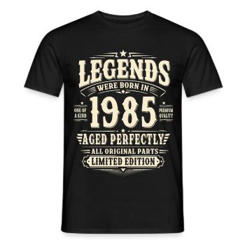41. Geburtstag Geschenk Mann 1985 Vintage Retro - Männer T-Shirt - Schwarz - Vorne - AI Model Male 178 light (178cm)