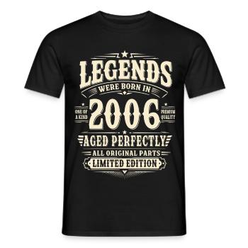 20. Geburtstag Geschenk Mann 2006 Vintage Retro - Männer T-Shirt - Schwarz - Vorne - AI Model Male 178 light (178cm)
