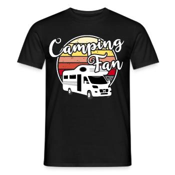 Camping Fan Wohnmobil Camper  - Männer T-Shirt - Schwarz - Vorne - AI Model Male 178 light (178cm)