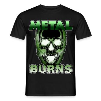 Toxisch Grüner Schädel Metal Burns - Männer T-Shirt - Schwarz - Vorne - AI Model Male 178 light (178cm)