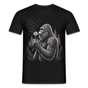 Bigfoot, Pusteblume, Löwenzahn, Naturliebhaber - Männer T-Shirt - Schwarz - Vorne - AI Model Male 178 light (178cm)