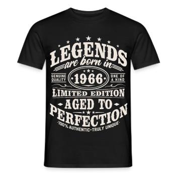 1966 Jahrgang Vintage Geburtstag Geschenk Retro - Männer T-Shirt - Schwarz - Vorne - AI Model Male 178 light (178cm)