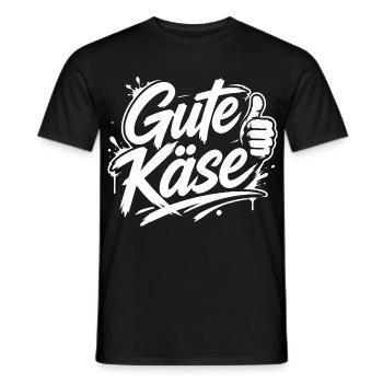 Gute Käse | Cooler Graffiti Spruch | Jugendwort - Männer T-Shirt - Schwarz - Vorne - AI Model Male 178 light (178cm)