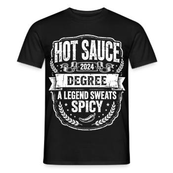 Hot Sauce Degree Spicy Legend - Männer T-Shirt - Schwarz - Vorne - AI Model Male 178 light (178cm)