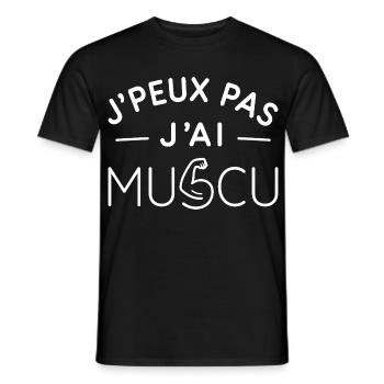 Musculation Humour Cadeau Passionné de Fitness - T-shirt homme - noir - Devant - AI Model Male 178 light (178cm)