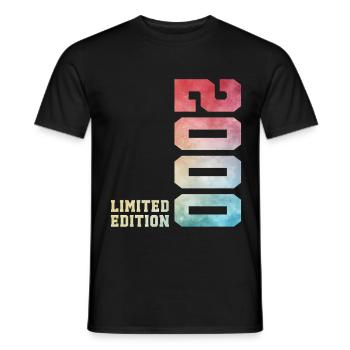 26. Geburtstag Limited Edition 2000 Jahrgang 2000 - Männer T-Shirt - Schwarz - Vorne - AI Model Male 178 light (178cm)
