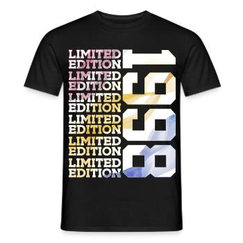 LIMITED EDITION 1998 - 28 JAHRE - 28. GEBURTSTAG - Männer T-Shirt - Schwarz - Vorne - AI Model Male 178 light (178cm)