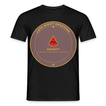 Mitternachts Snack Gesellschaft Pink - Männer T-Shirt - Schwarz - Vorne - AI Model Male 178 light (178cm)