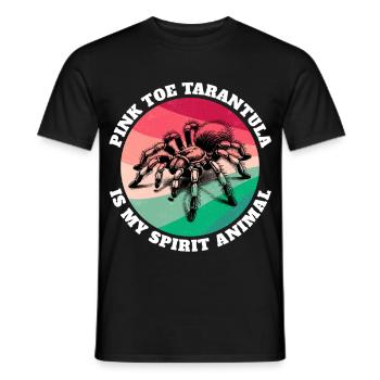 Pinkzeh Rosafuss Tarantel Sprüche - Männer T-Shirt - Schwarz - Vorne - AI Model Male 178 light (178cm)