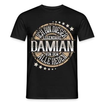 Damian - Männer T-Shirt - Schwarz - Vorne - AI Model Male 178 light (178cm)