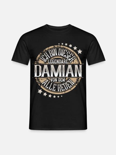 Damian - Männer T-Shirt - Schwarz