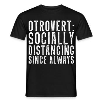 Otrovert Social Distancing - Men's T-Shirt - black - Front - AI Model Male 178 light (178cm)