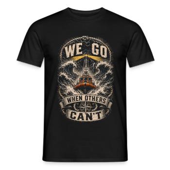 Coast Guard Lifeguard - Men's T-Shirt - black - Front - AI Model Male 178 light (178cm)