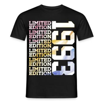 LIMITED EDITION 1993 - 33 JAHRE - 33. GEBURTSTAG - Männer T-Shirt - Schwarz - Vorne - AI Model Male 178 light (178cm)