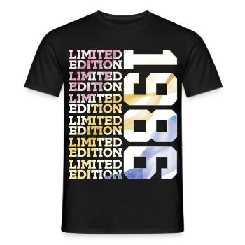 LIMITED EDITION 1986 - 40 JAHRE - 40. GEBURTSTAG - Männer T-Shirt - Schwarz - Vorne - AI Model Male 178 light (178cm)