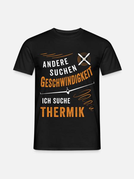 Ich suche Thermik Segelflug - Männer T-Shirt - Schwarz