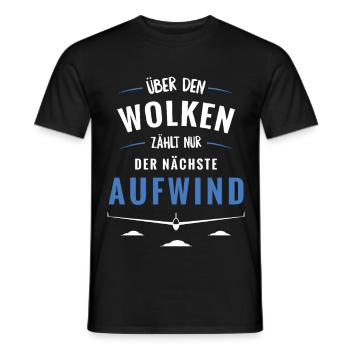 Über den Wolken zählt Aufwind - Männer T-Shirt - Schwarz - Vorne - AI Model Male 178 light (178cm)