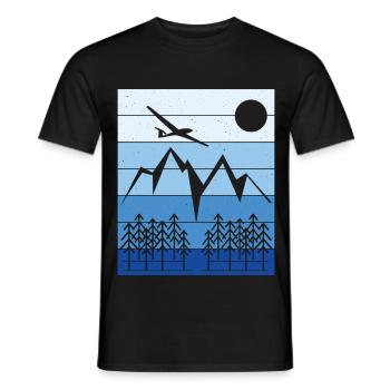 Aménagement paysager en planeur - T-shirt homme - noir - Devant - AI Model Male 178 light (178cm)