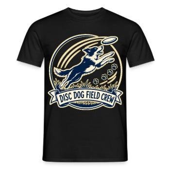 ÉQUIPE DE TERRAIN DISC DOG Hund - T-shirt homme - noir - Devant - AI Model Male 178 light (178cm)
