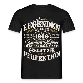 1966 Jahrgang Vintage Geburtstag Geschenk Retro - Männer T-Shirt - Schwarz - Vorne - AI Model Male 178 light (178cm)
