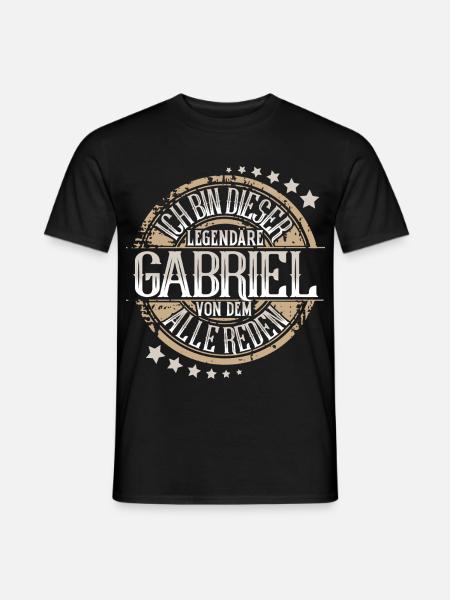 Gabriel - Männer T-Shirt - Schwarz