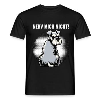 Nerv Mich Nicht Schnauzer Riesenschnauzer  - Männer T-Shirt - Schwarz - Vorne - AI Model Male 178 light (178cm)