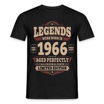 60th Birthday Gift Husband 1960's Vintage Retro - Men's T-Shirt - black - Front - AI Model Male 178 light (178cm)