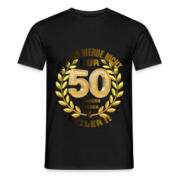 50_Geburtstag_Lustiger Spruch - Männer T-Shirt - Schwarz - Vorne - AI Model Male 178 light (178cm)