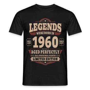 Cadeau d’anniversaire 66e mari Vintage rétro des années 1960 - T-shirt homme - noir - Devant - AI Model Male 178 light (178cm)