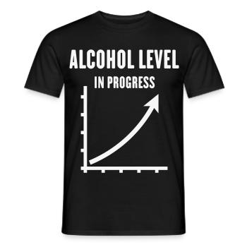 Alcohol Level In Progress (Drinking Team / White) - Männer T-Shirt - Schwarz - Vorne - AI Model Male 178 light (178cm)
